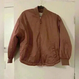 A New Day Women's Bomber Jacket - Dusty Rose, Berry Pink - Size Small (G112)